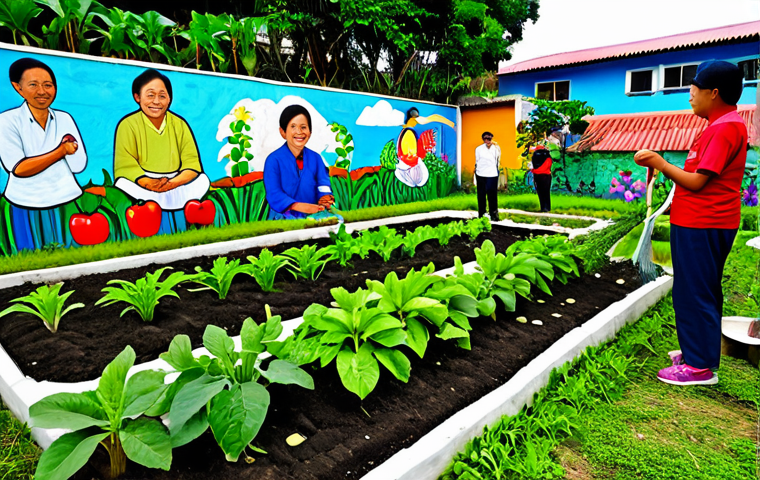 도시농업 공동체 네트워크 구축 - Community Garden Gathering**

"A diverse group of Malaysians tending to a lush community garden fill...