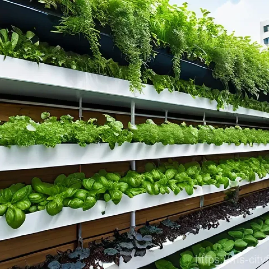 도시농업 세미나 및 워크숍 - **Prompt 1: Modern Balcony Oasis with Hydroponics and Vertical Garden**
    "A vibrant, sunlit balco...