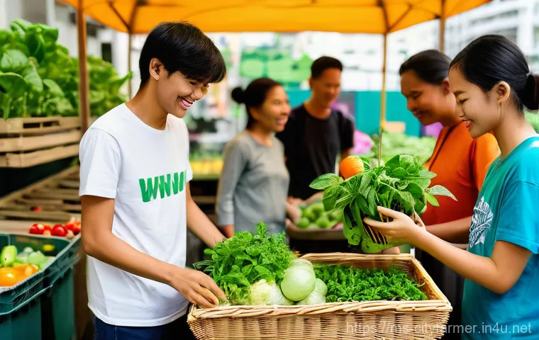 도시농부 신기술 활용 - **Prompt:** A modern, multi-tiered vertical farming system dominates a compact, urban apartment balc...