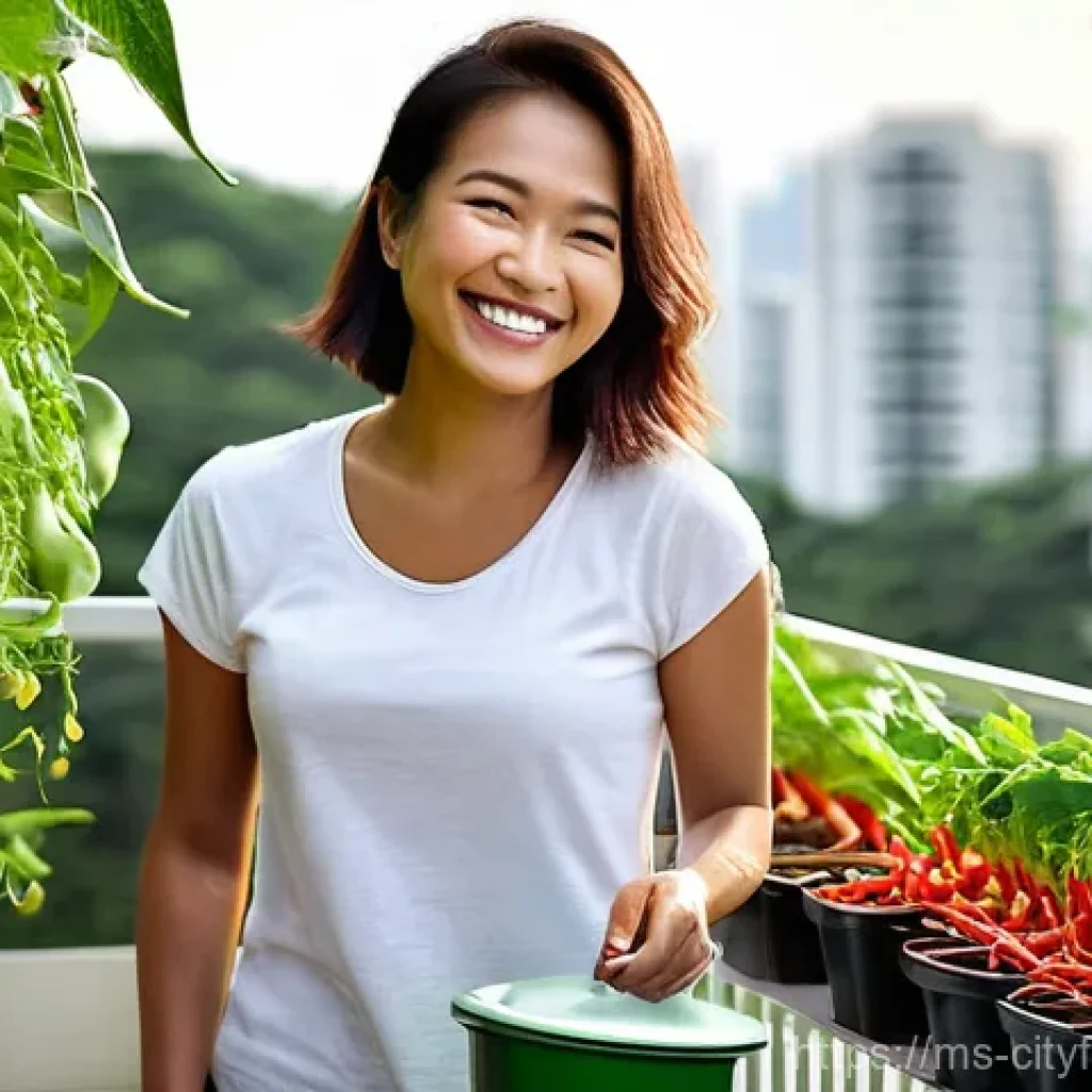도시농업 홍보 방법 - **Prompt 1: "The Urban Harvest of Satisfaction"**
"A candid, sunlit photo of a Malaysian woman, ...