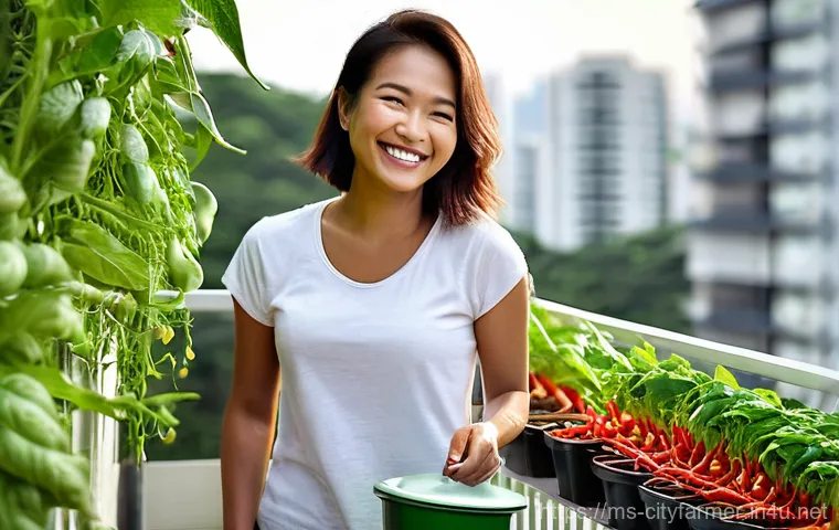 도시농업 홍보 방법 - **Prompt 1: "The Urban Harvest of Satisfaction"**
    "A candid, sunlit photo of a Malaysian woman, ...
